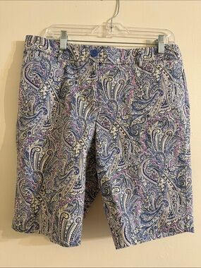 Talbots Blue Paisley Cotton Blend Women’s Shorts